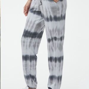 Michael Stars Ray Tie Dye Stripe Relaxed Cotton Blend Joggers